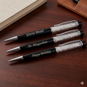 Customized Metal Silver Crystal Pen