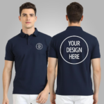 Customized Polo Navy Blue T-Shirt