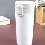 Customized Push Button White Flask