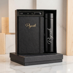 Premium 3 in 1 Personalized Corporate Gift Set - Bottle, Diary & Pen