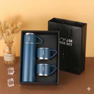 Stainless Steel Vaccum Flask Set with 2 cups Combo