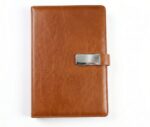 Customized PU Leather Metal Strip with Magnet Diary