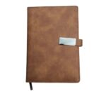 Customized PU Leather Metal Strip with Magnet Diary