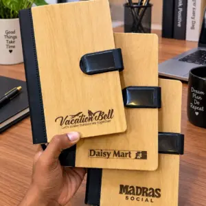 Customized Premium Bamboo with Leather Finish Diary