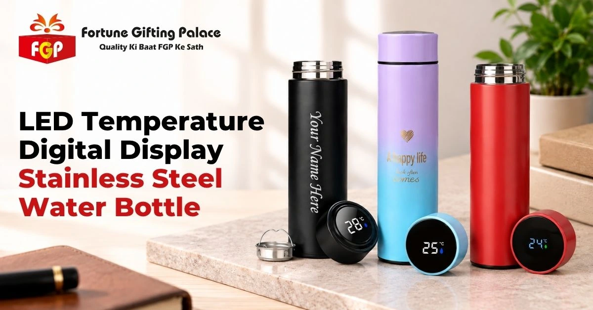 LED Temperature Digital Display Stainless Steel Water Bottle
