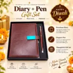 Luxury Leather Diary & Pen Gift Set