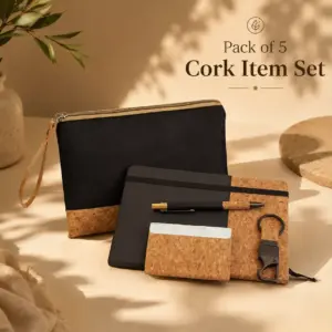 Premium 5 in 1 Cork Corporate Gift Set